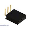 0.100" (2.54 mm) Female Header: 1x3-Pin, Right-Angle