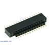 0.100 inch (2.54 mm) female header with 0.100 inch male header plugged into it. (SKU: POLOLU-1013 Image 3)