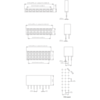 Dimensions for 0.1 female headers in millimeters. (SKU: POLOLU-1017 Image 2)