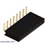 0.100" (2.54 mm) Female Header: 1x8-Pin, Right-Angle