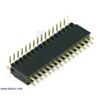 0.100 inch (2.54 mm) female header with 0.100 inch male headers plugged into it. (SKU: POLOLU-1022 Image 5)