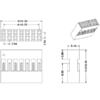 Dimensions (in mm) for double-row 0.1 inch crimp connector housings. (SKU: POLOLU-1914 Image 7)