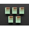 Configurable Spring Terminal Blocks - 3 Pin 0.1 Pitch R/A - x 5