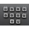 Tactile Switch Buttons (12mm square, 6mm tall) x 10 pack