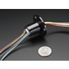 Slip Ring with Flange - 22mm diameter, 12 wires, max 240V @ 2A