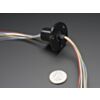 Slip Ring with Flange - 22mm diameter, 12 wires, max 240V @ 2A