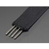 Conductive thread ribbon cable - Black - 1 yard