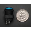 16mm Illuminated Pushbutton - Blue Latching On/Off Switch