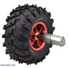 Dagu Wild Thumper wheel 120x60mm (metallic red) with Pololu 20D mm metal gearmotor. (SKU: POLOLU-1109 Image 4)