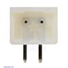Front view of 2.5 mm JST XH-style shrouded male connector: 2-pin right angle. (SKU: POLOLU-2718 Image 2)
