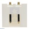 Top view of 2.5 mm JST XH-style shrouded male connector: 2-pin right angle. (SKU: POLOLU-2718 Image 4)