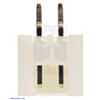 Top view of 2.5 mm JST XH-style shrouded male connector: 2-pin straight. (SKU: POLOLU-2717 Image 4)