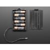6 x AA battery holder with 5.5mm/2.1mm plug