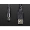 USB to 2.1mm Male Barrel Jack Cable - 22AWG & 1 meter