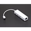 Ethernet Hub and USB Hub w/ Micro USB OTG Connector