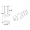 Pololu GM6/GM7 adapter for LEGO wheels dimensions. (SKU: POLOLU-1001 Image 2)