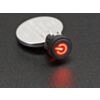 Mini Illuminated Momentary Pushbutton - Red Power Symbol