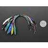 Small Alligator Clip to Male Jumper Wire Bundle - 12 Pieces
