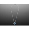 Blue Circuit Board Pendant Necklace with Silver Chain