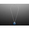 Blue Circuit Board Pendant Necklace with Silver Chain