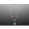 Blue Circuit Board Pendant Necklace with Silver Chain