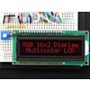 RGB backlight negative LCD 16x2 + extras - RGB on black