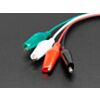 JST PH 4-pin Plug to Color Coded Alligator Clips Cable
