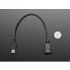 Snap-In Panel Mount Cable - USB C Socket to USB A Plug