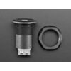 Micro USB B Jack to USB A Plug Round Panel Mount Adapter