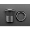USB A Jack to Micro USB B Jack Round Panel Mount Adapter