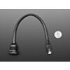 RJ-45 Ethernet Round Panel Mount Extension Cable - 30cm