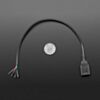USB Type A Jack Breakout Cable with Premium Female Jumpers - 30cm long
