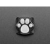 Black Aluminum Kitty Paw Keycap with Translucent Silicone Toes - MX Compatible Switches
