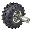 Dagu Wild Thumper wheel 120x60mm (chrome) with Pololu 25D mm metal gearmotor. (SKU: POLOLU-1591 Image 3)