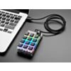 Woven USB Cable with USB Type A to Right Angle USB Type C - Black 1 meter long