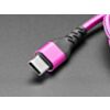 Pink and Purple Woven USB A to USB C Cable - 2 meters long