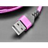 Pink and Purple Woven USB A to USB C Cable - 2 meters long
