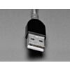 Black Woven Right Angle USB C to USB A Cable - 0.3m long
