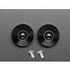 Black Anodized Aluminum Bumper Feet - Pack of 2