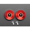 Red Anodized Aluminum Bumper Feet - Pack of 2
