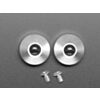 Silver Anodized Aluminum Bumper Feet - Pack of 2