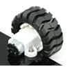 Micro metal gearmotor and Pololu wheel 42x19mm mounted with extended mounting bracket. (SKU: POLOLU-998 Image 10)