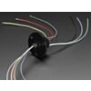 Slip Ring with Flange - 22mm diameter, 6 wires, max 240V @ 2A