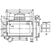 Dimensions (in mm) for the 8x2 character LCD. (SKU: POLOLU-356 Image 3)