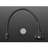 Panel Mount USB Cable - B Female to Micro-B Male