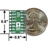 A4990 dual motor driver carrier bottom view with dimensions. (SKU: POLOLU-2137 Image 3)