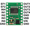 A4990 dual motor driver carrier labeled top view. (SKU: POLOLU-2137 Image 4)