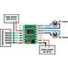 Minimal wiring diagram for connecting a microcontroller to an A4990 dual motor driver carrier. (SKU: POLOLU-2137 Image 5)