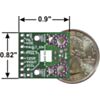 ACS709 current sensor carrier -75A to +75A back with dimensions. (SKU: POLOLU-2199 Image 4)