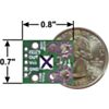 ACS711EX current sensor carrier -15.5A to +15.5A back with dimensions. (SKU: POLOLU-2452 Image 3)